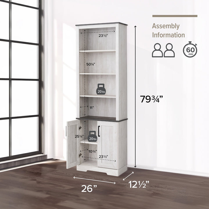 Rustic Ridge 79.75" Bookcase