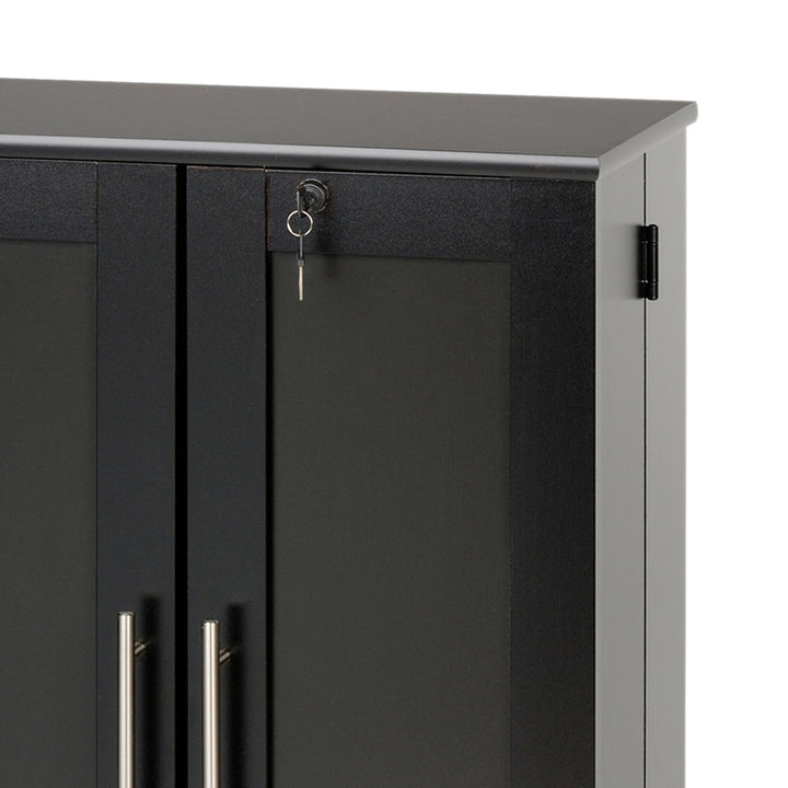 Slate Media 24" Small 2-Door Locking Media Storage