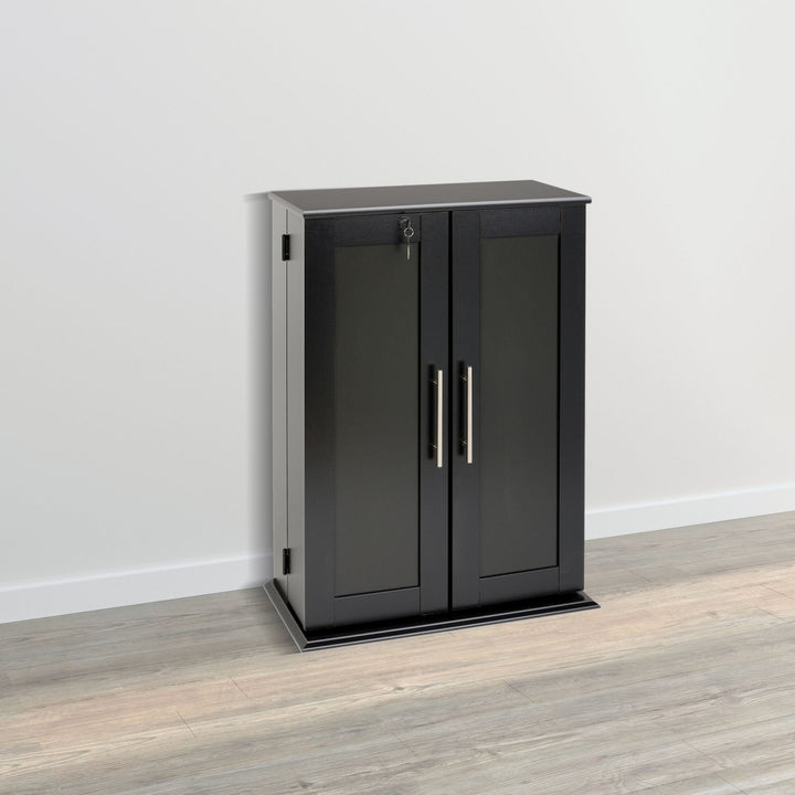 Slate Media 24" Small 2-Door Locking Media Storage