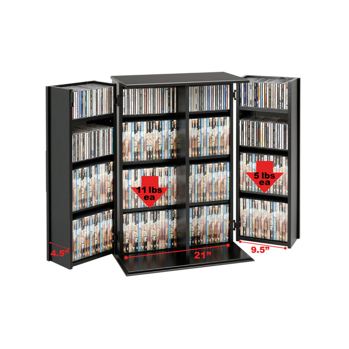 Slate Media 24" Small 2-Door Locking Media Storage