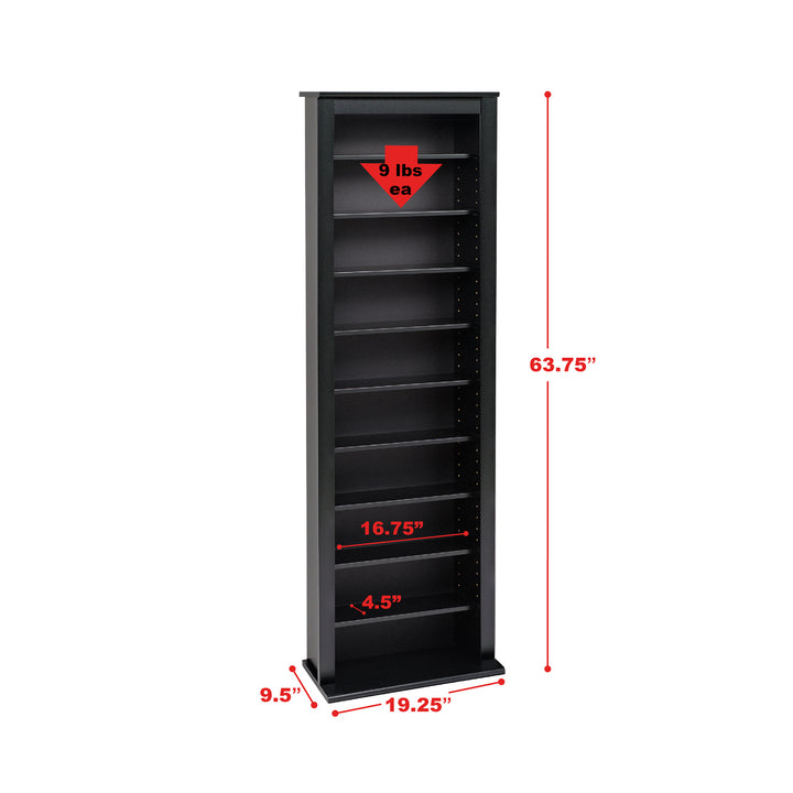 Slate Media 19.25" Single Tower Media Storage