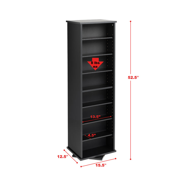 Slate Media 15.5" Spinning Tower Media Storage