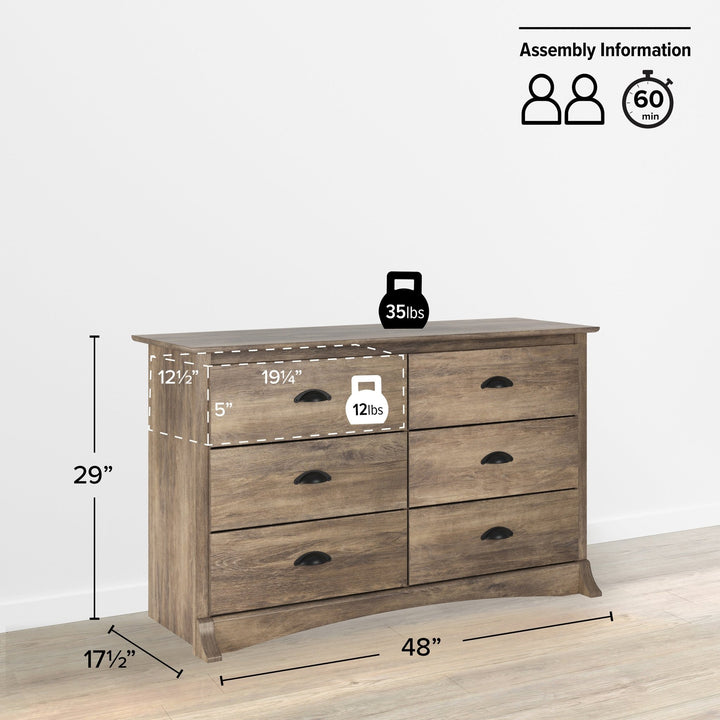 Sonoma 6-Drawer Dresser