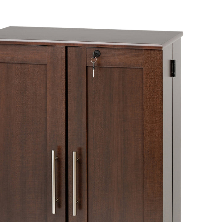Slate Media 24" Small 2-Door Locking Media Storage