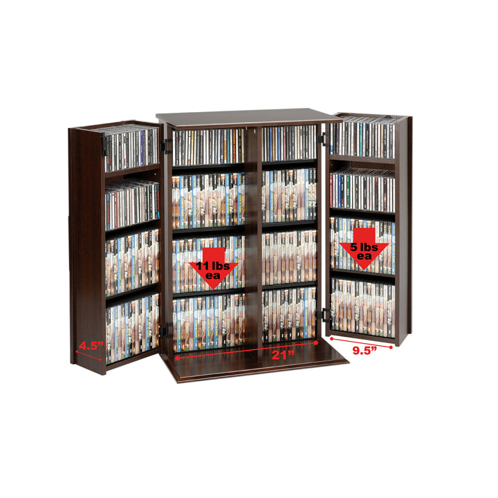 Slate Media 24" Small 2-Door Locking Media Storage