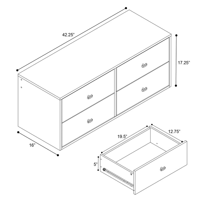 Sonoma 4-Drawer Floating Dresser