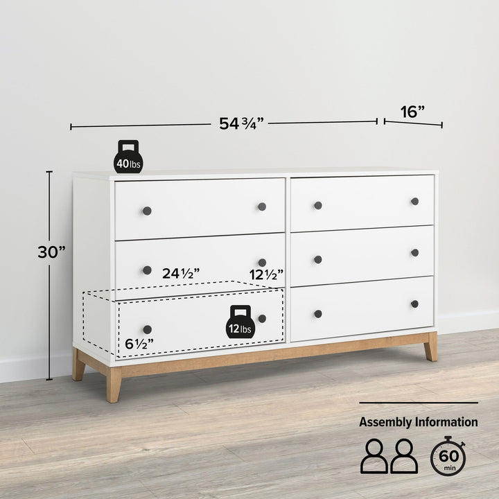 Nordik 6-Drawer Dresser
