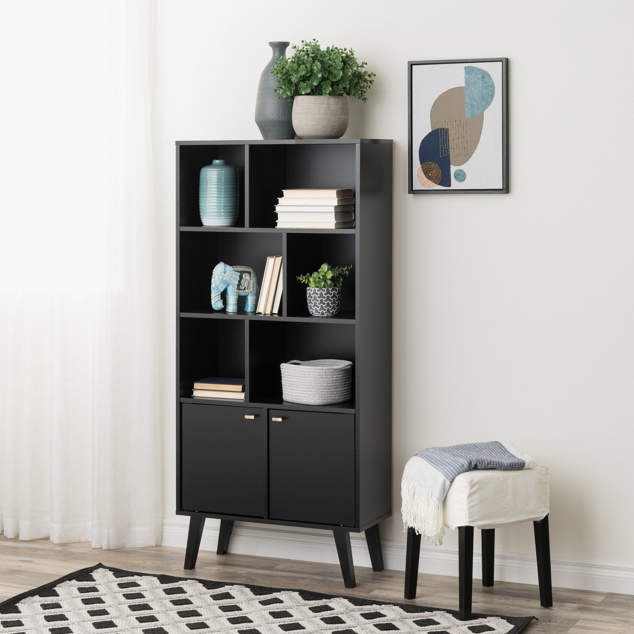Milo 62.25" Bookcase - Thumbnail 4