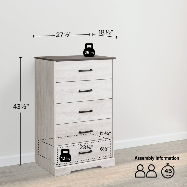 Rustic Ridge 5-Drawer Chest