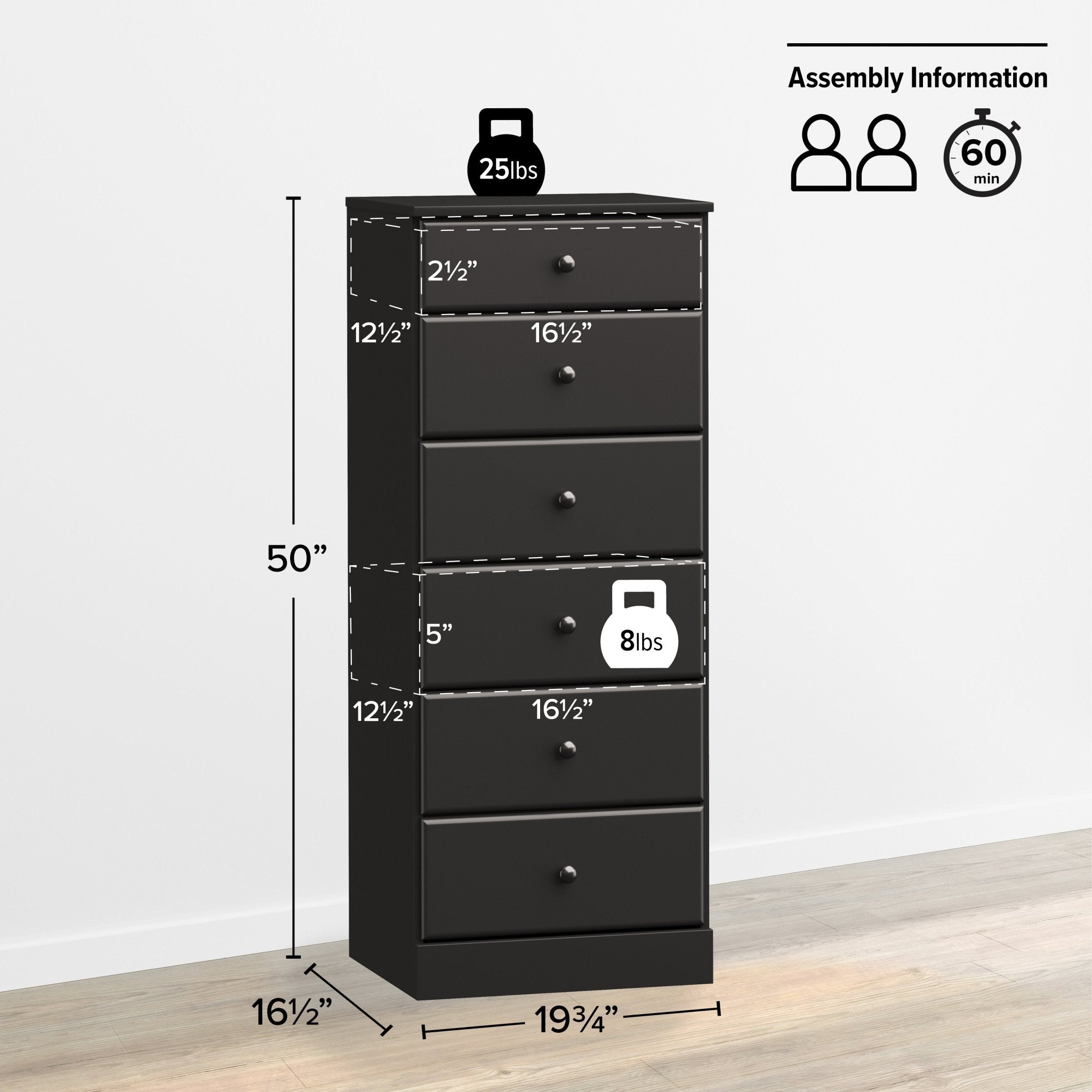 Astrid 6-Drawer Chest – Prepac Furniture