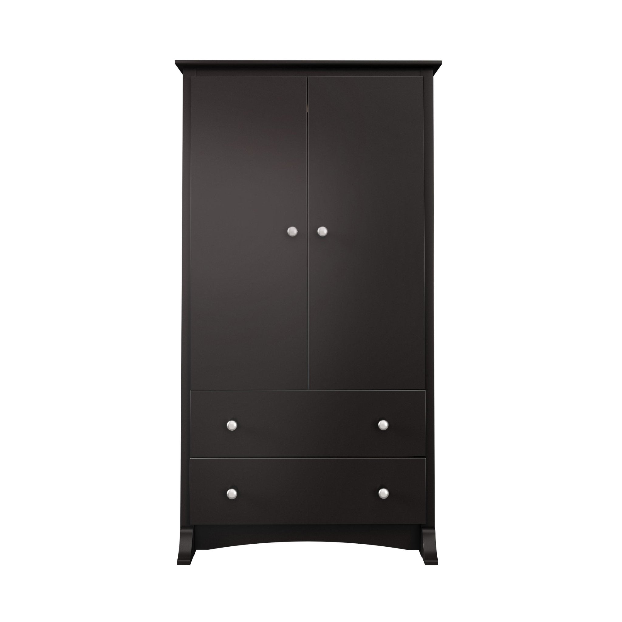 Sonoma Black Engineered Wood 31.5 in. Armoire Dresser for Bedroom with Adjustable Shelf and 2-Doors and 2-Drawers