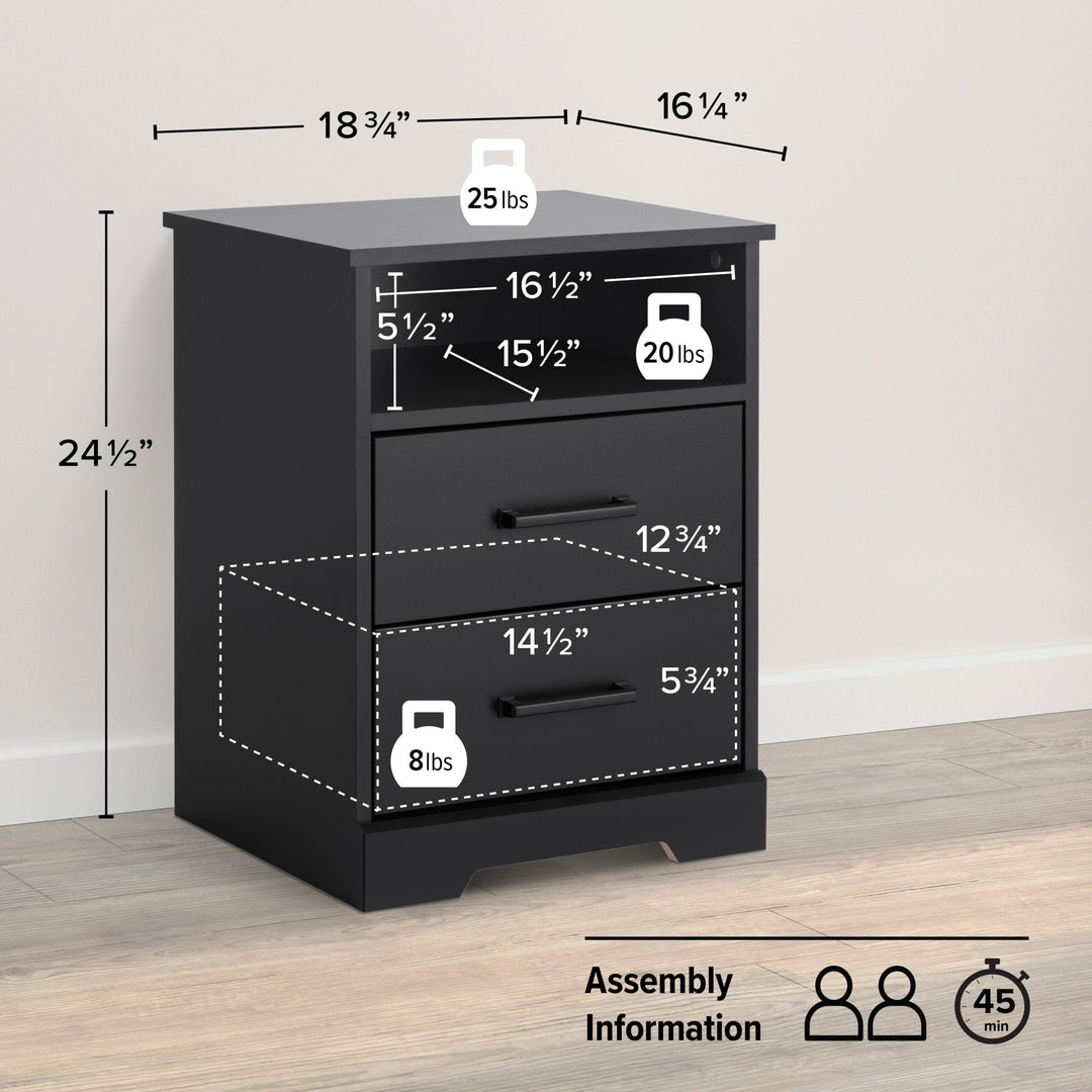 Rustic Ridge 2-Drawer Nightstand