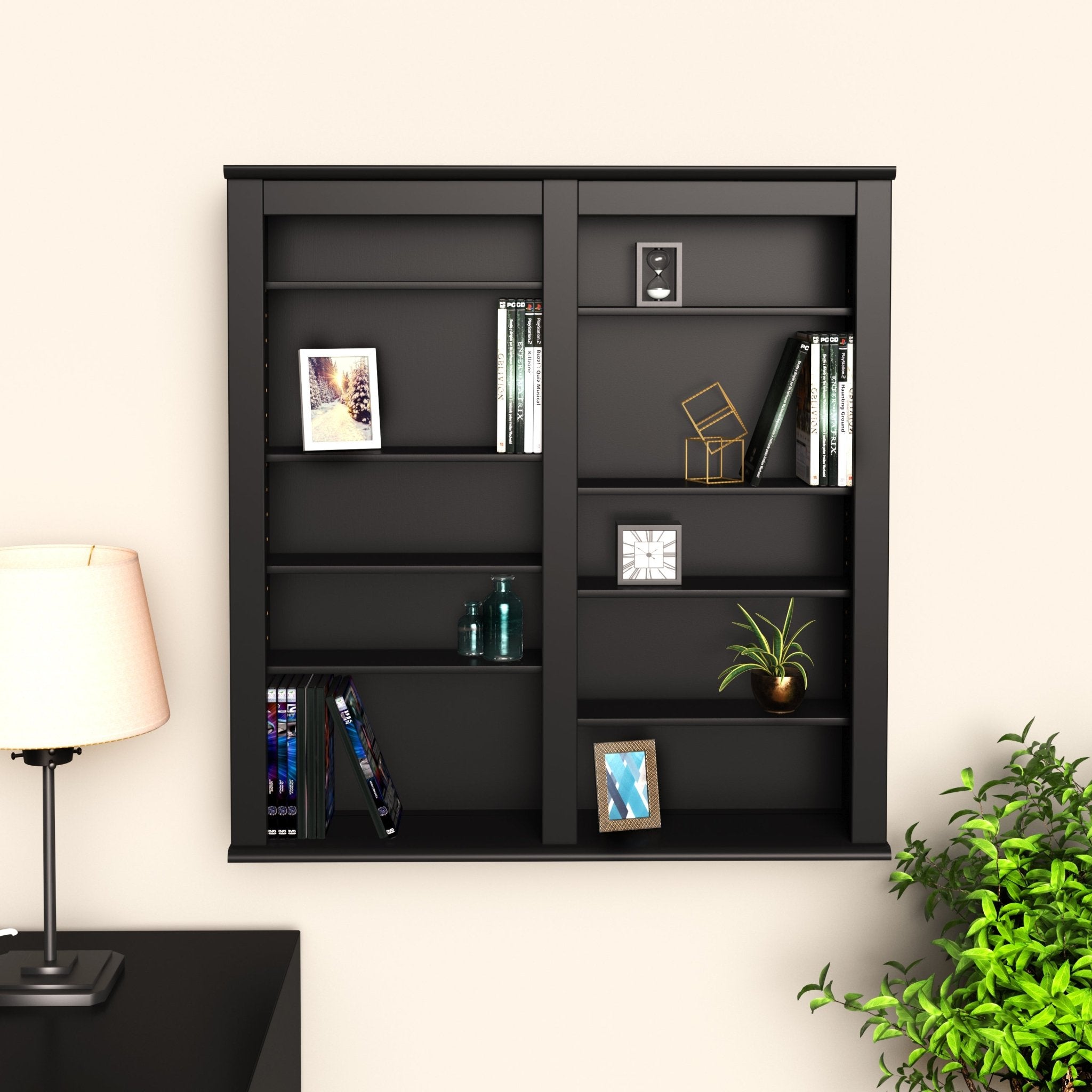 Slate Media 32" Double Wall Mounted Media Storage - Thumbnail 4
