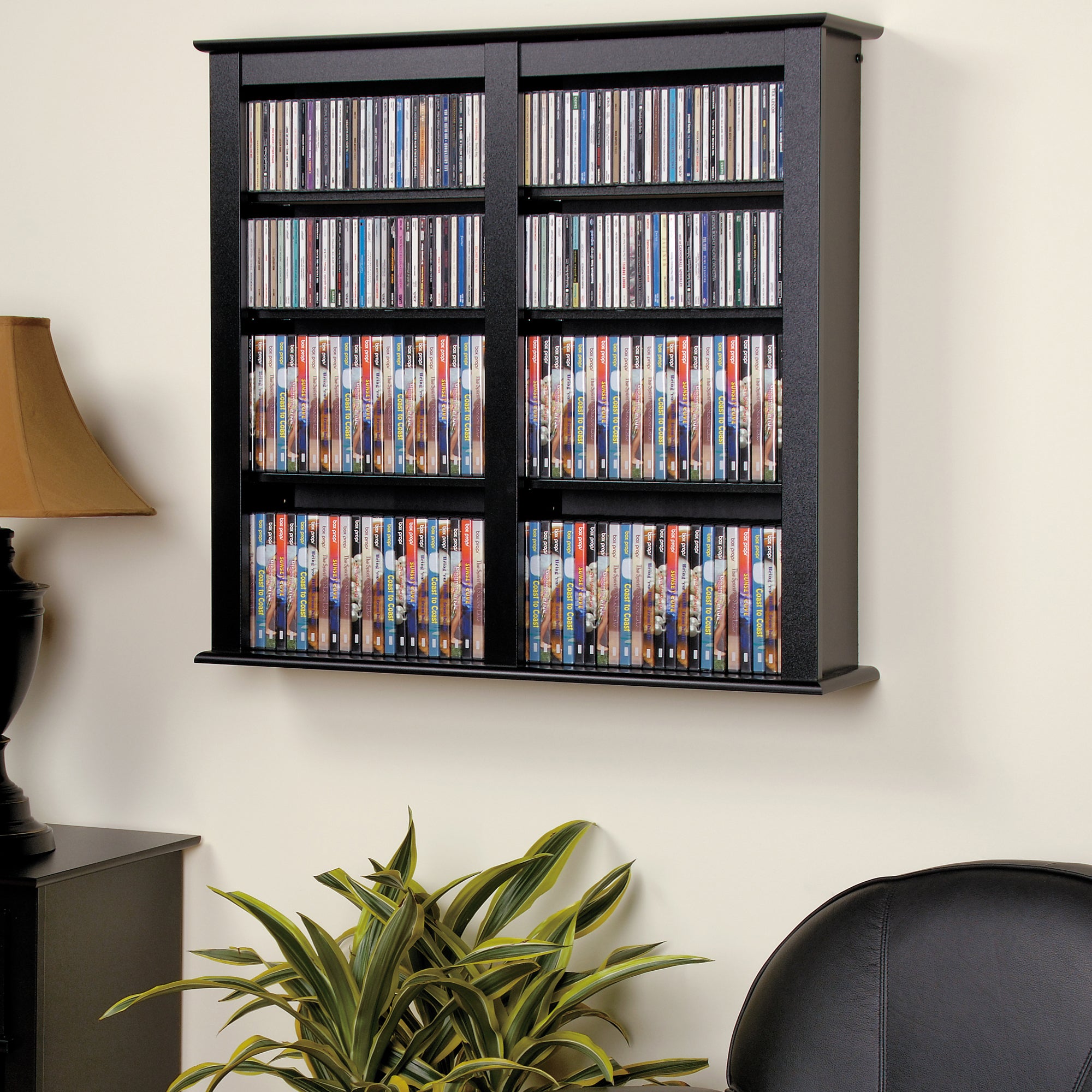 Slate Media 32" Double Wall Mounted Media Storage - Thumbnail 3