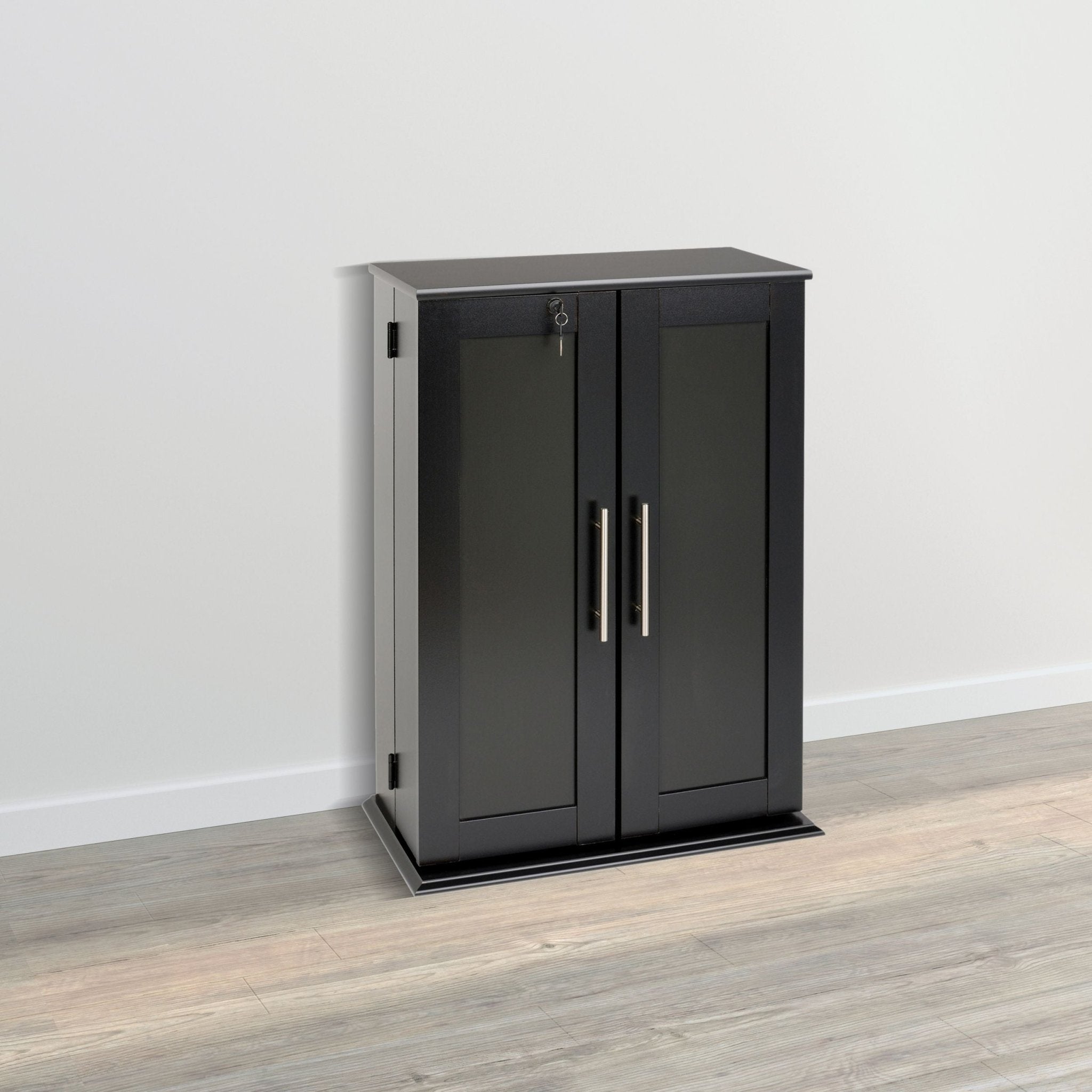 Slate Media 24" 2-Door Locking Panel Door Media Storage - Thumbnail 5