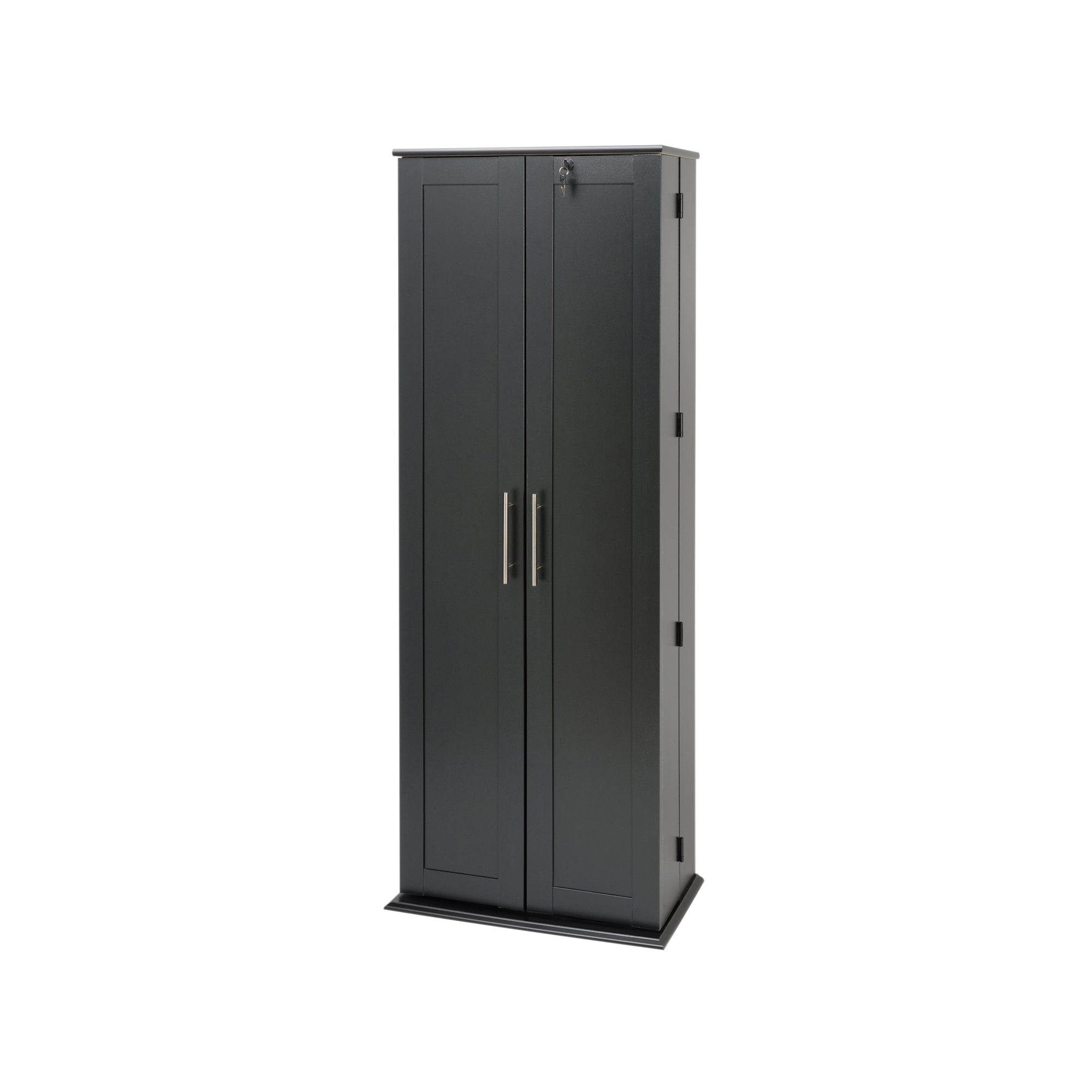 Slate Media 24" 2-Door Locking Panel Door Media Storage - Thumbnail 3