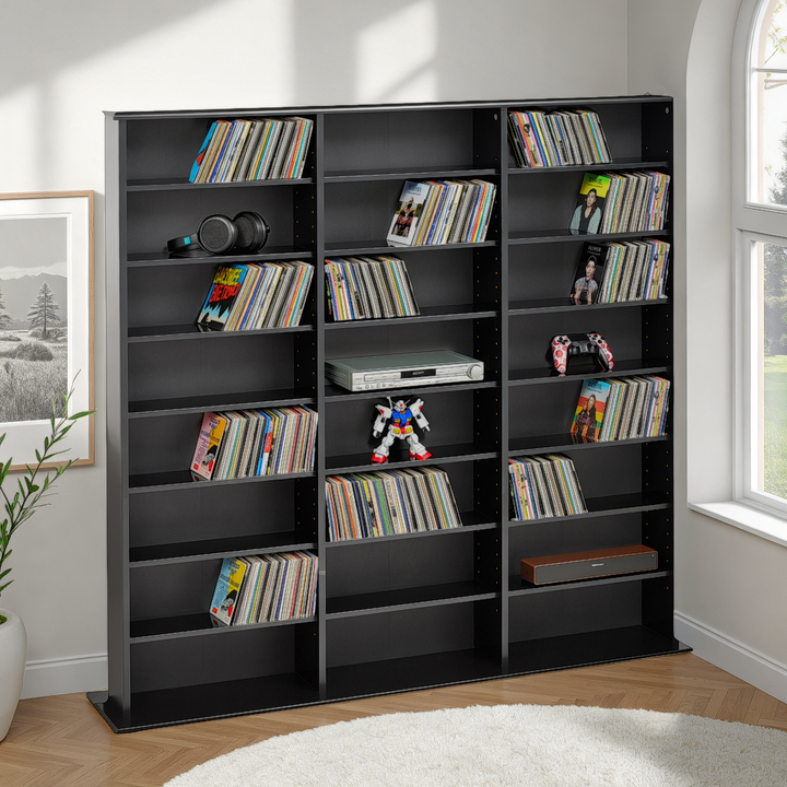 Slate Media 56" Triple Tower Media Storage