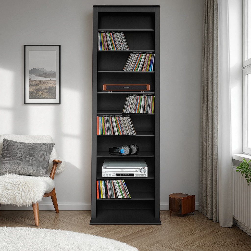 Slate Media 19.25" Single Tower Media Storage - Thumbnail 5