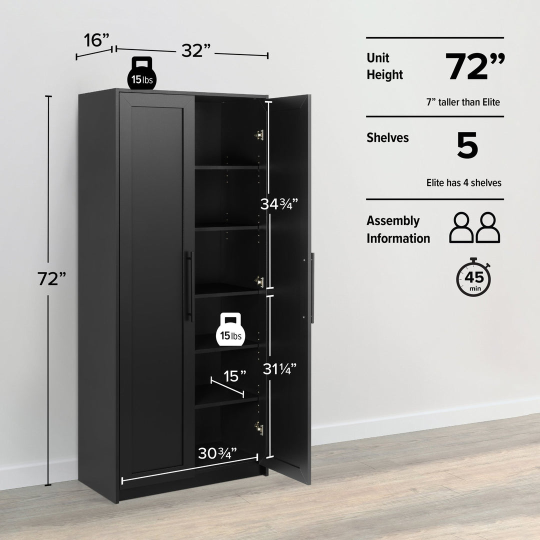 Elite Premium 32" 2-Door Panel Storage Cabinet