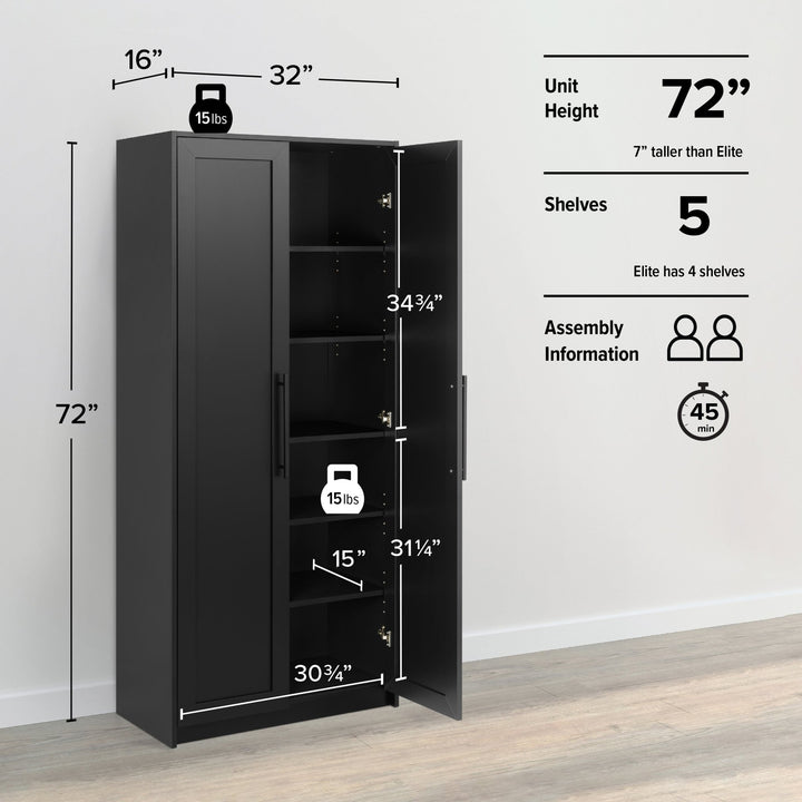 Elite Premium 32" 2-Door Panel Storage Cabinet