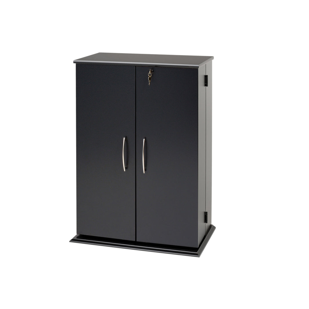Slate Media 24" 2-Door Locking Panel Door Media Storage