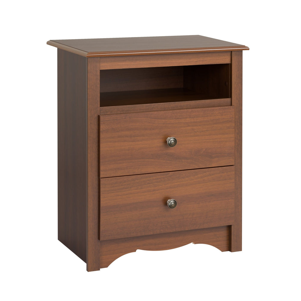 Sonoma 2-Drawer Open Shelf Nightstand