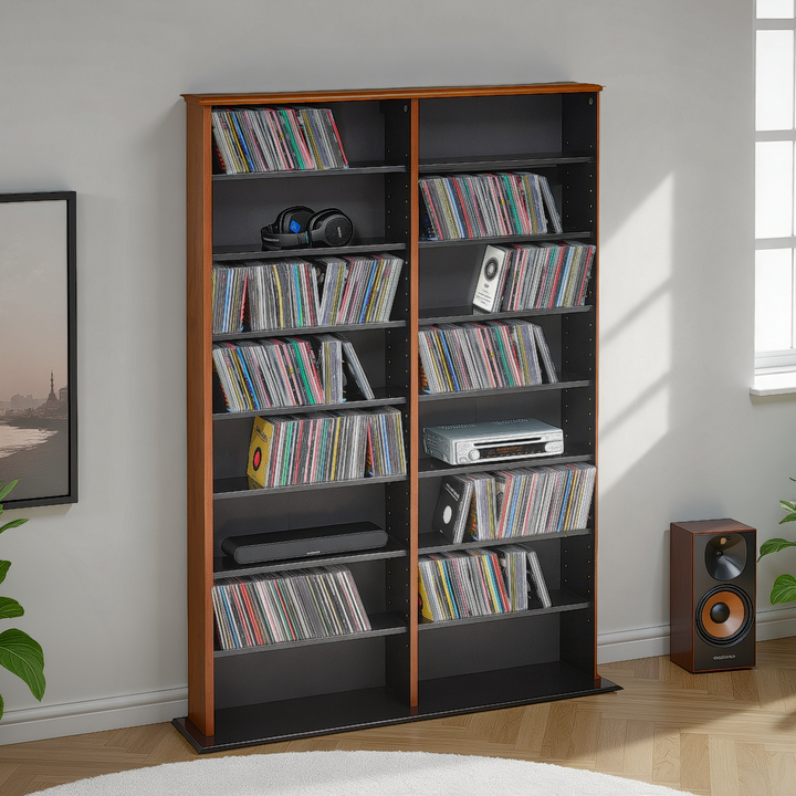 Slate Media 38.75" Double Tower Media Storage