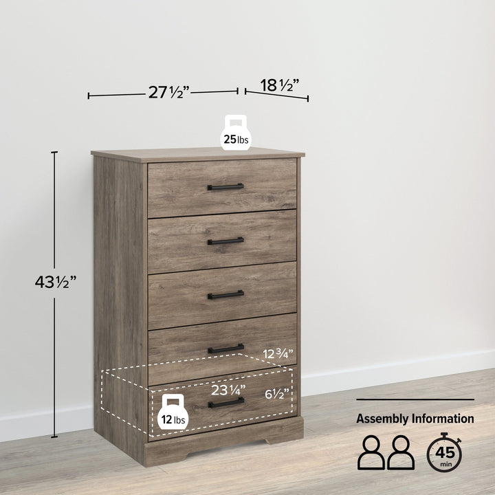 Rustic Ridge 5-Drawer Chest