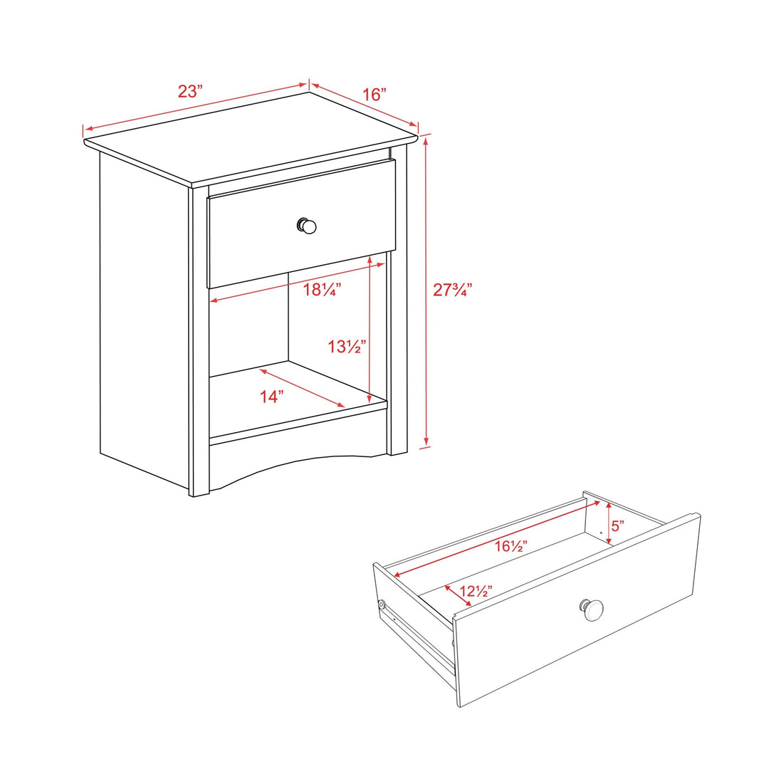 Sonoma 1-Drawer Nightstand