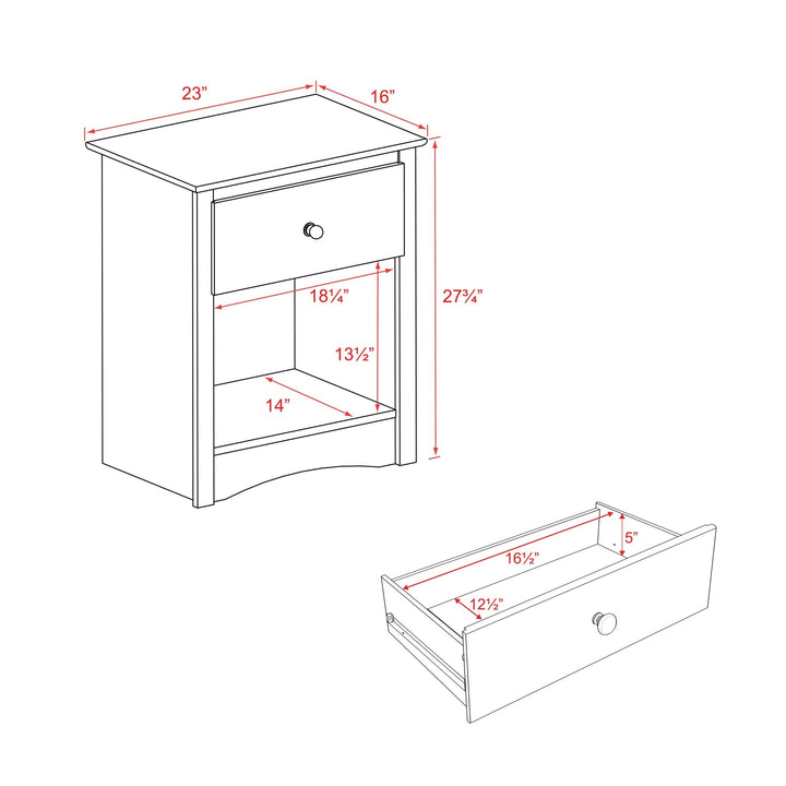 Sonoma 1-Drawer Nightstand