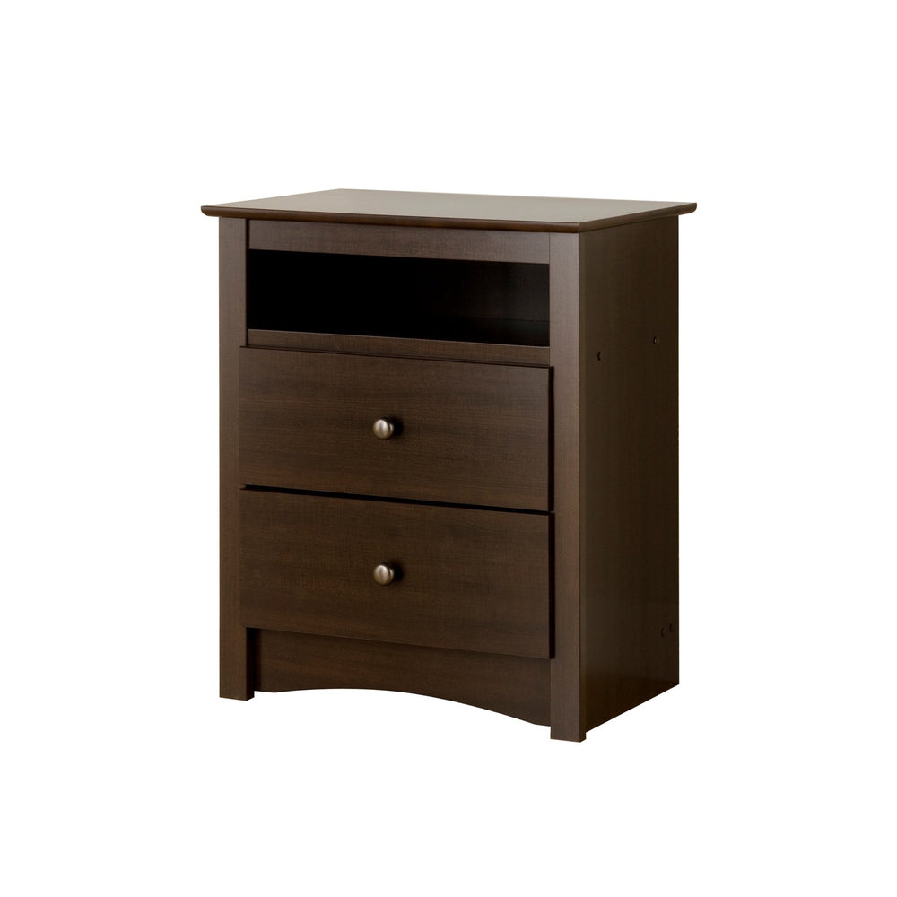 Sonoma 2-Drawer Open Shelf Nightstand