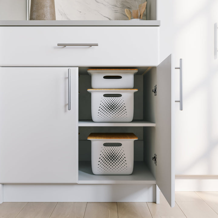 Elite 32" 2-Door Base Storage Cabinet with Drawer