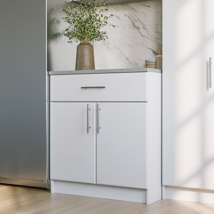 Elite 32" 2-Door Base Storage Cabinet with Drawer