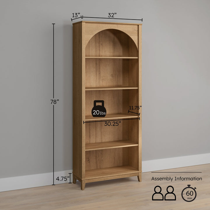 Ark 78" Arched Bookcase