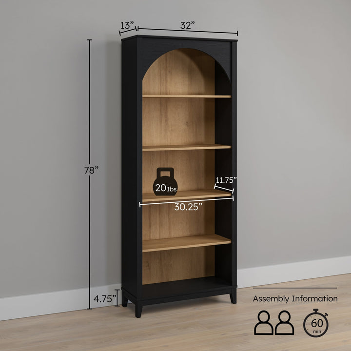 Ark 78" Arched Bookcase