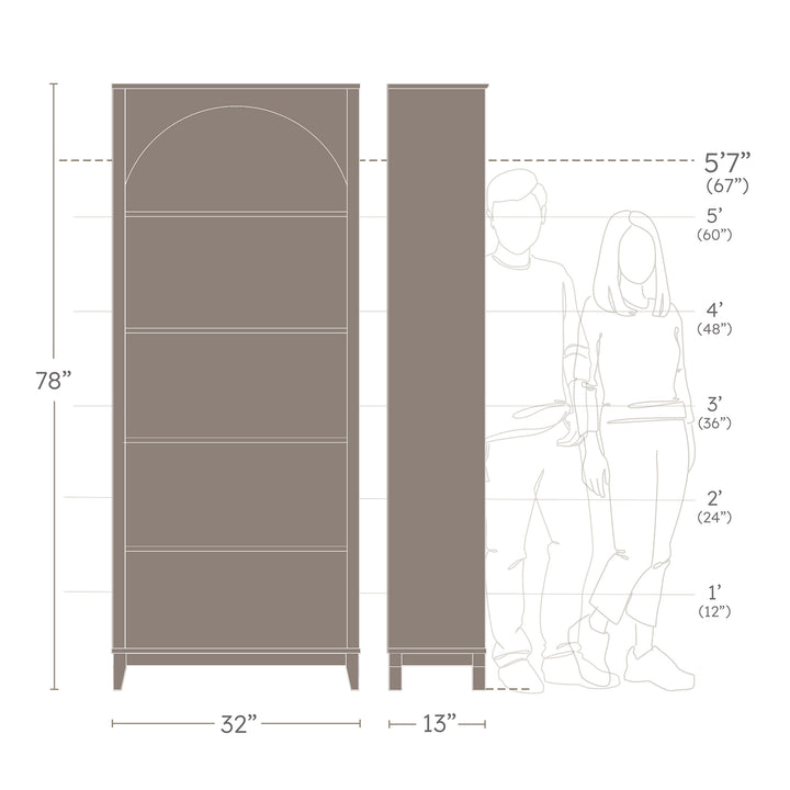 Ark 78" Arched Bookcase
