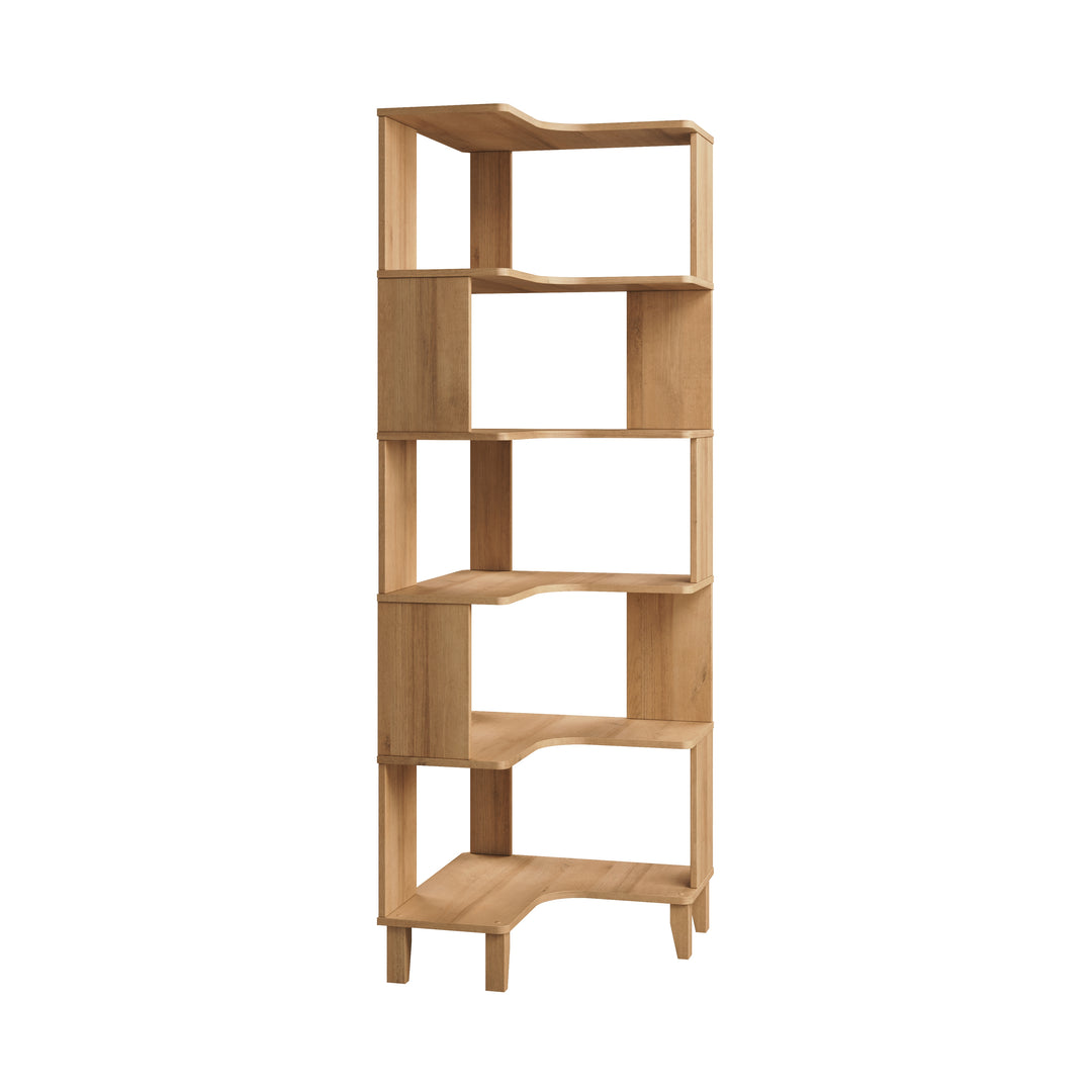 Nordik 71.5" Corner Bookcase