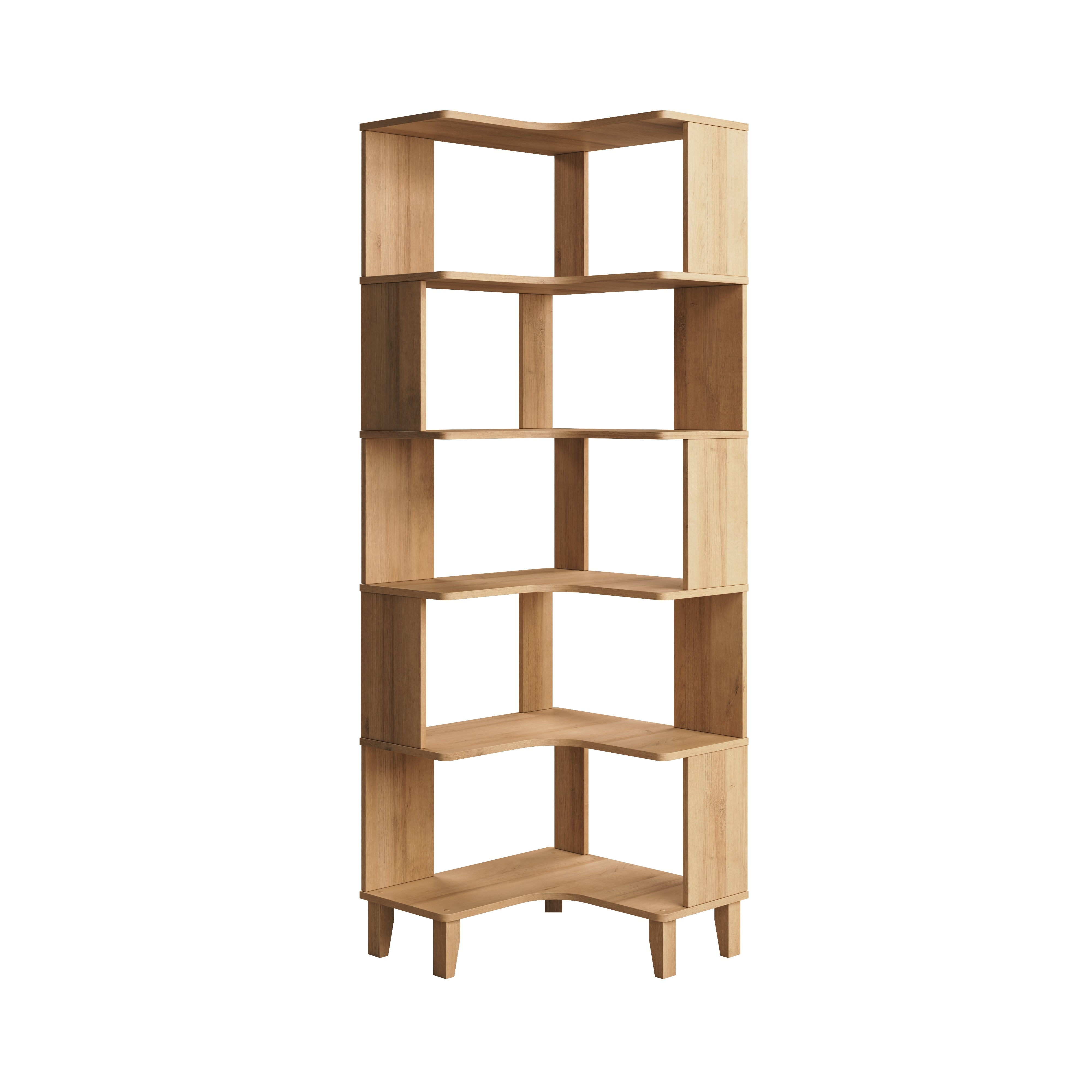 Nordik 71.5" Corner Bookcase - Thumbnail 3