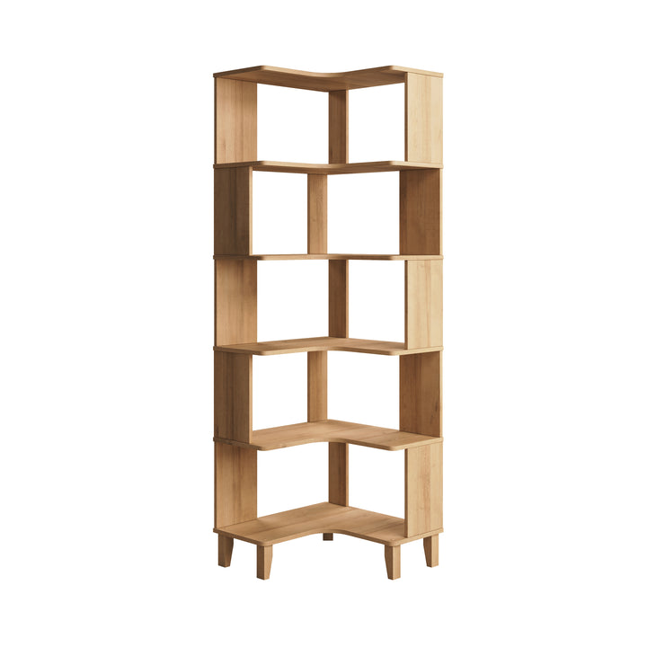 Nordik 71.5" Corner Bookcase