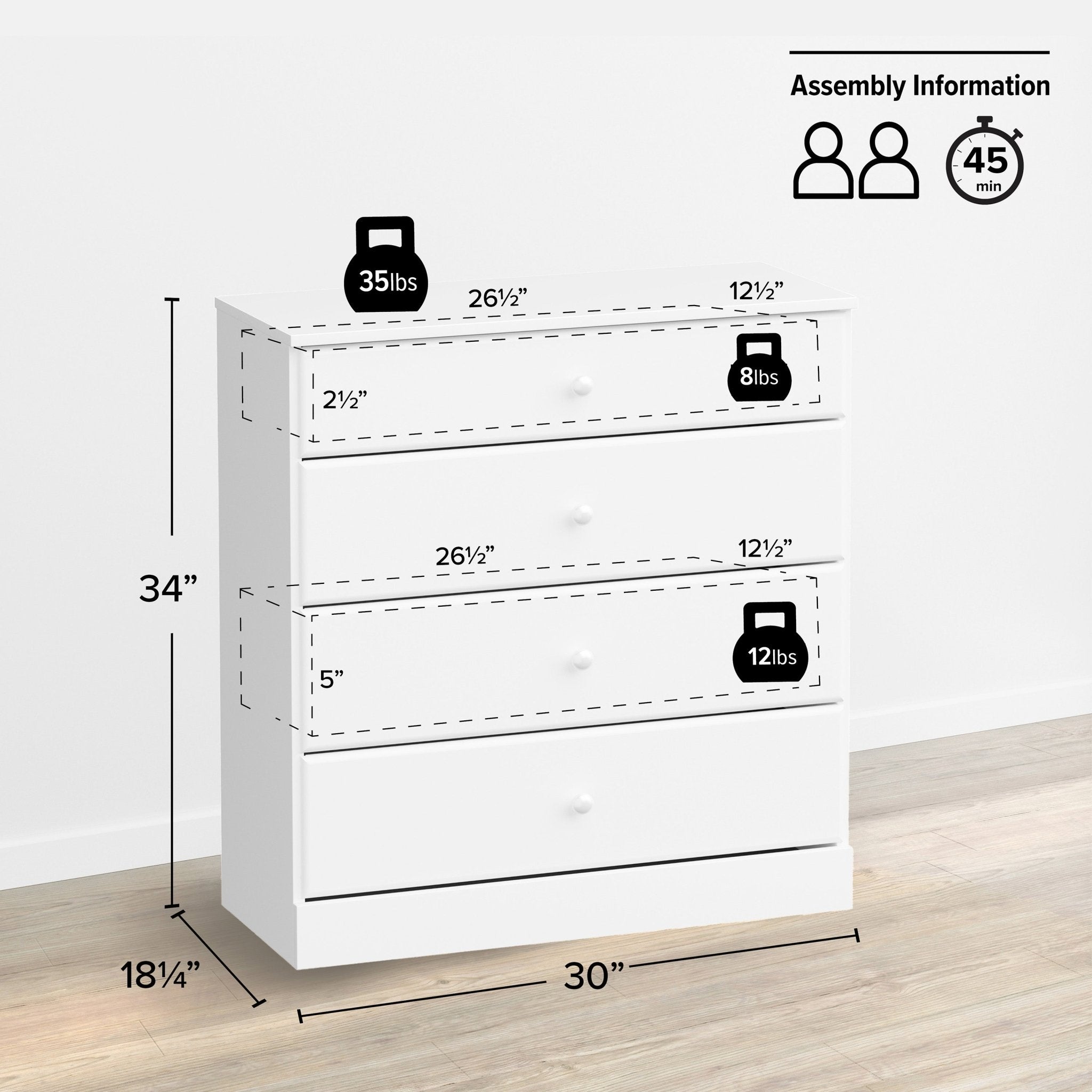 Astrid 4-Drawer Chest - Thumbnail 5