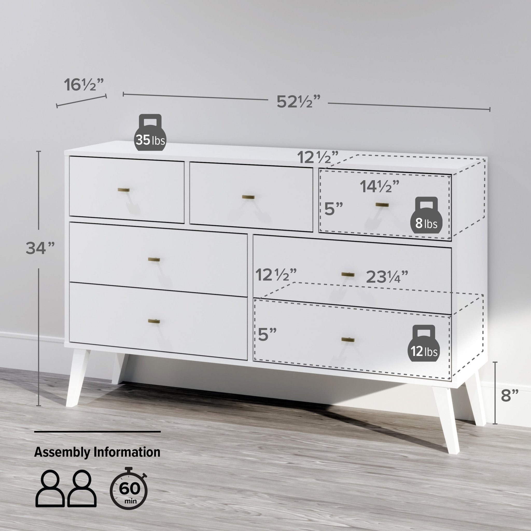Milo 7-Drawer Dresser – Prepac Furniture