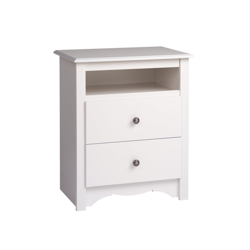 Sonoma 2-Drawer Open Shelf Nightstand