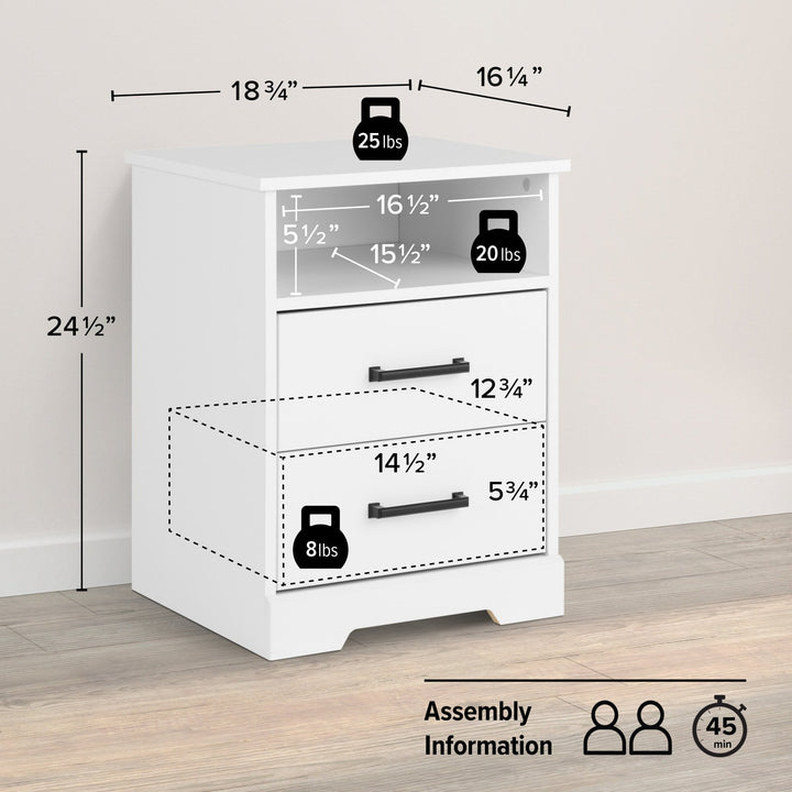 Rustic Ridge 2-Drawer Nightstand