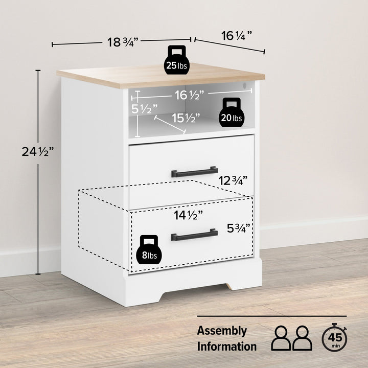 Rustic Ridge 2-Drawer Nightstand