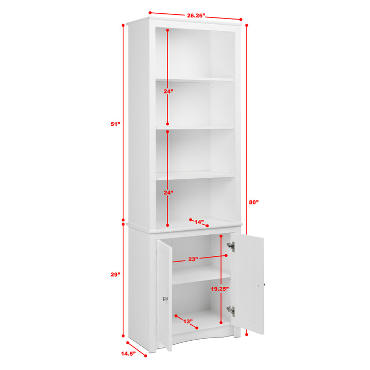 Sonoma 80" Panel Door Bookcase