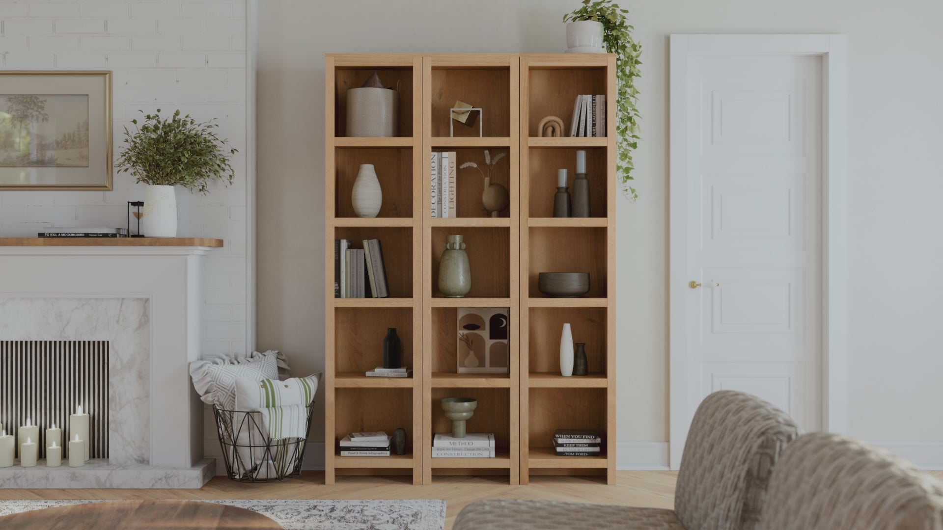 Moda 80" Narrow Bookcase - Thumbnail 2