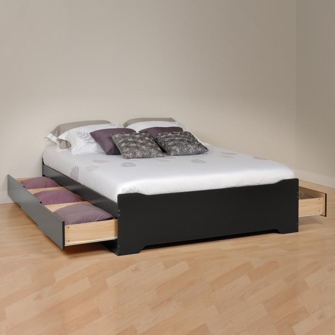 Platform Storage Bed With 6 Drawers, Full Size Storage Bed With 6 Drawers
