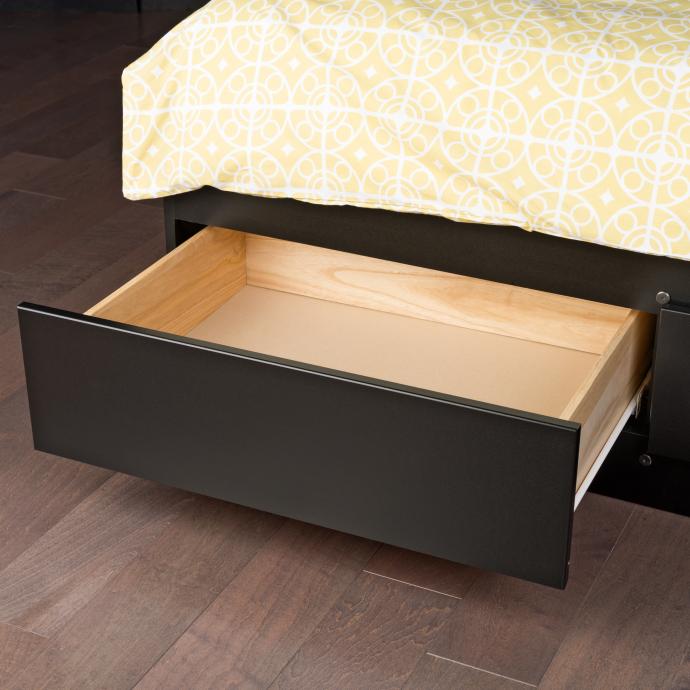 Platform Storage Bed With 6 Drawers, Prepac Mate S Platform Storage Bed With 6 Drawers King Espresso