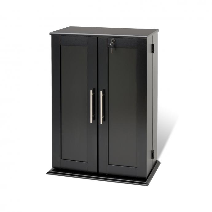 Locking Media Storage Cabinet with Shaker Doors | Prepac MFG