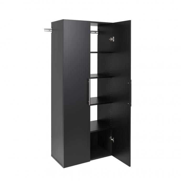 Prepac HangUps 30" Upper Storage Cabinet in Light Grey Laminate 